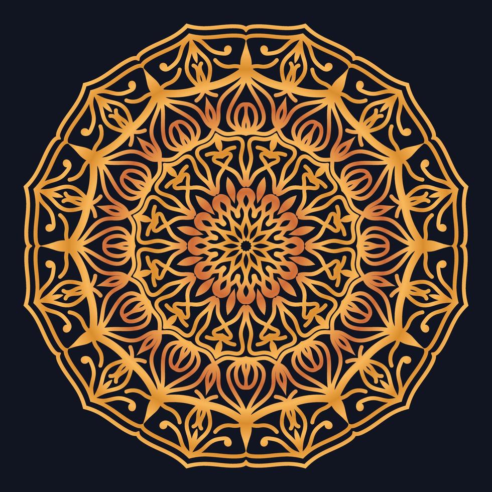 Decorative elements luxury ornament pattern gradient mandala design vector