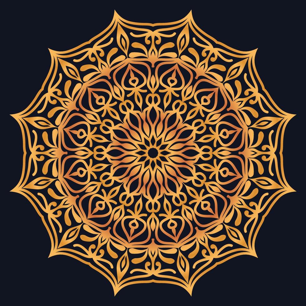 Decorative elements luxury ornament pattern gradient mandala design vector