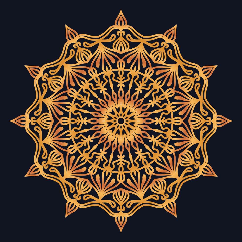 Decorative elements luxury ornament pattern gradient mandala design vector