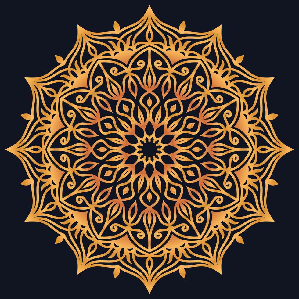 Decorative elements luxury ornament pattern gradient mandala design vector
