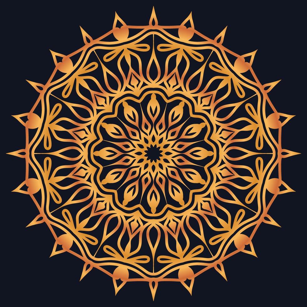 Decorative elements luxury ornament pattern gradient mandala design vector