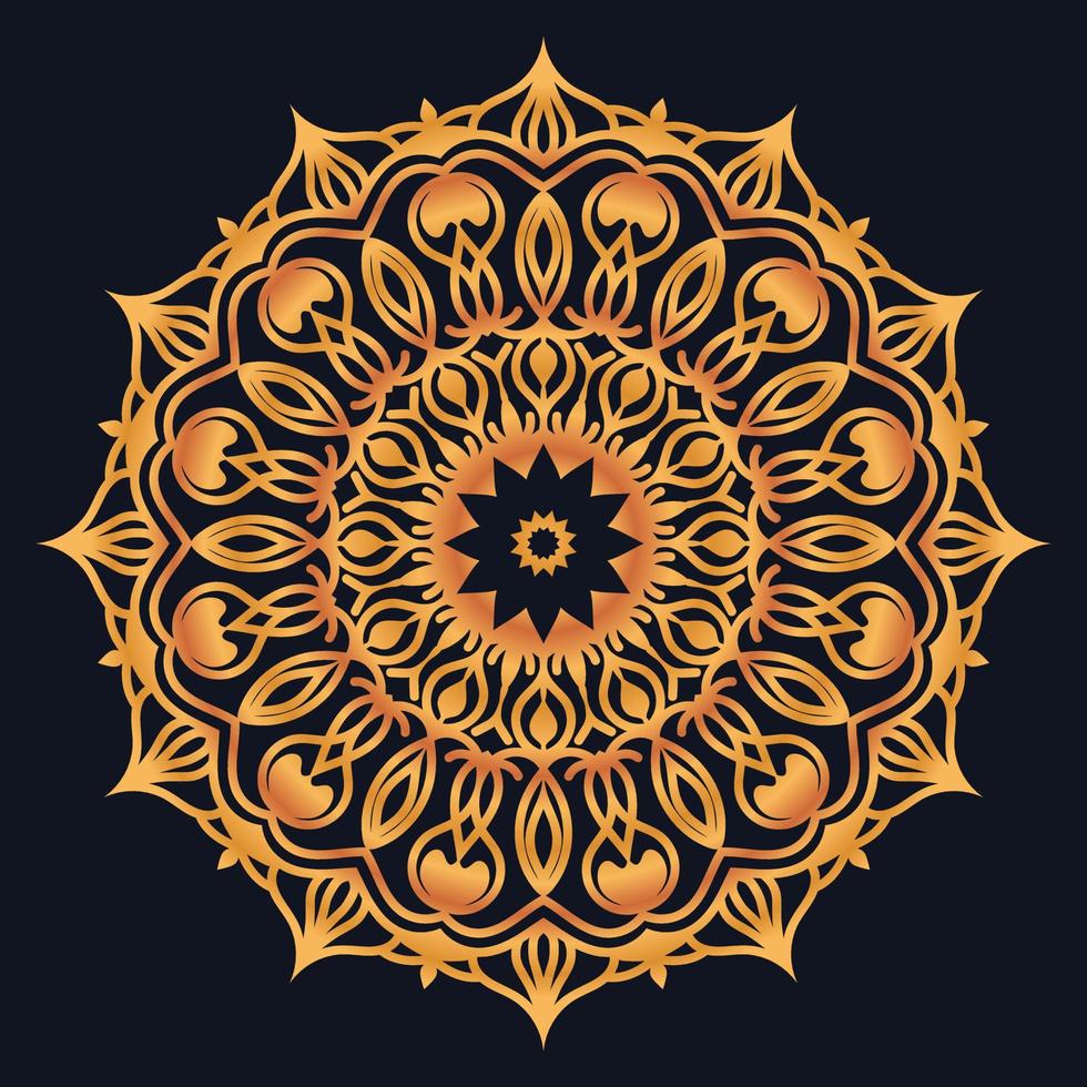 Decorative elements luxury ornament pattern gradient mandala design vector