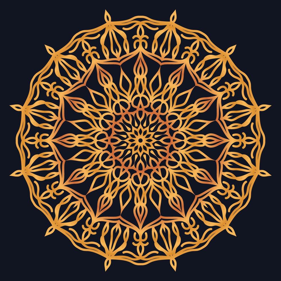 Decorative elements luxury ornament pattern gradient mandala design vector
