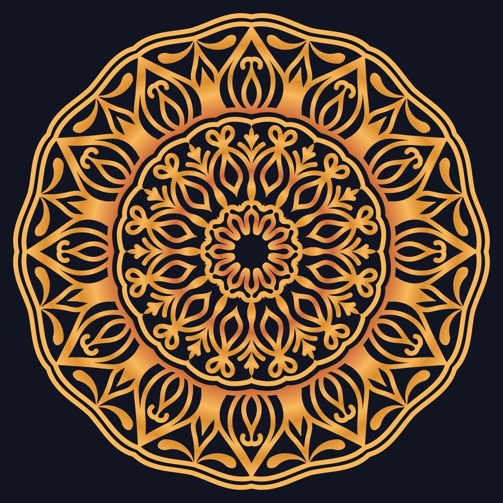 Decorative elements luxury ornament pattern gradient mandala design vector