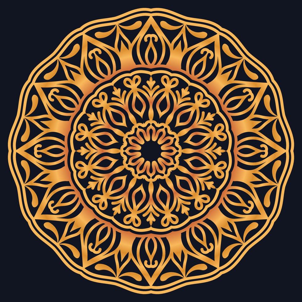 Decorative elements luxury ornament pattern gradient mandala design vector