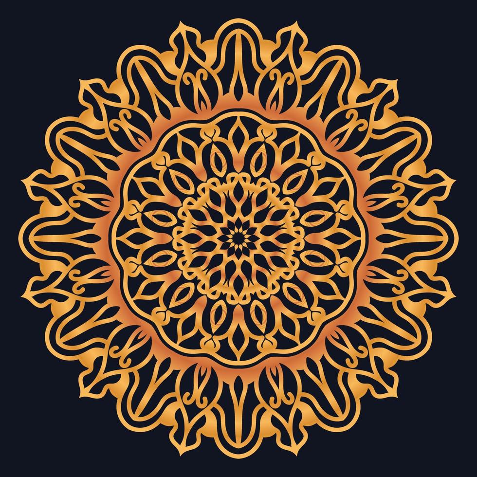 Decorative elements luxury ornament pattern gradient mandala design vector