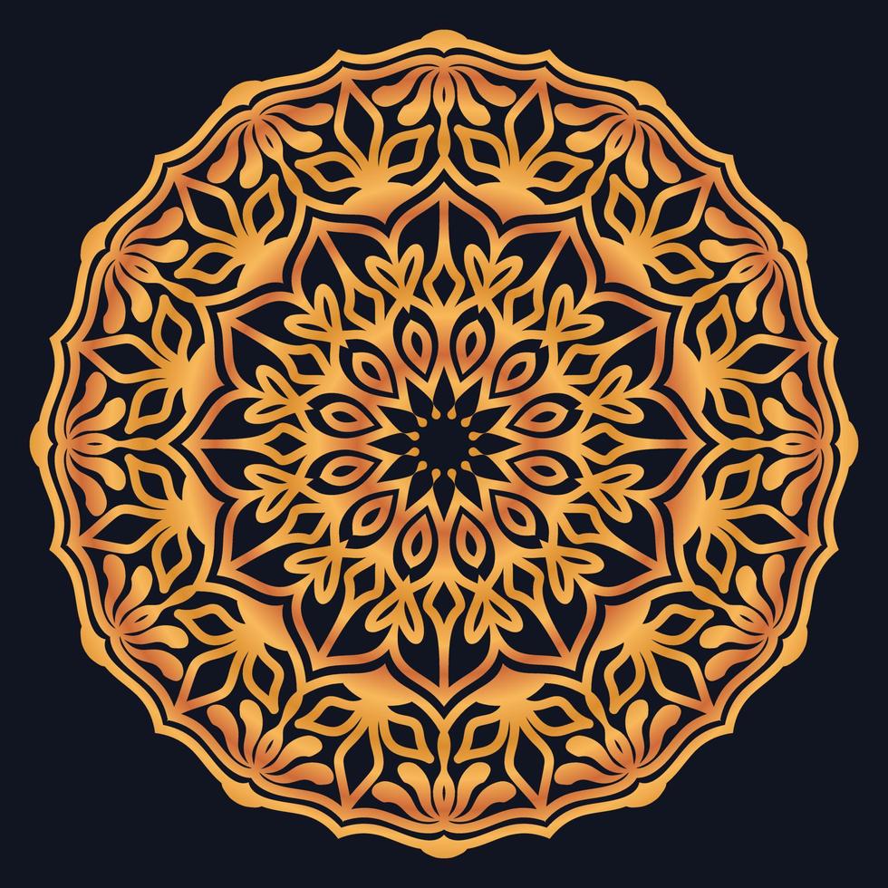 Decorative elements luxury ornament pattern gradient mandala design vector