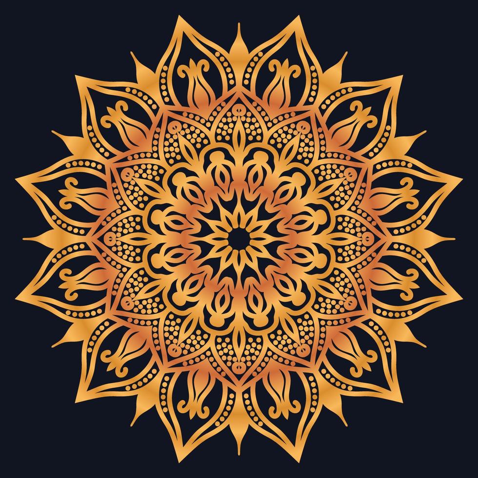 Decorative elements luxury ornament pattern gradient mandala design vector