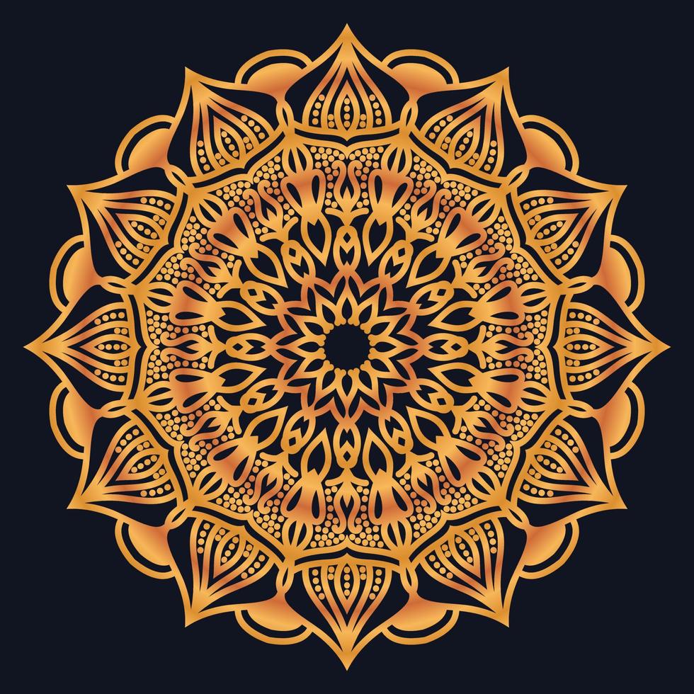 Decorative elements luxury ornament pattern gradient mandala design vector