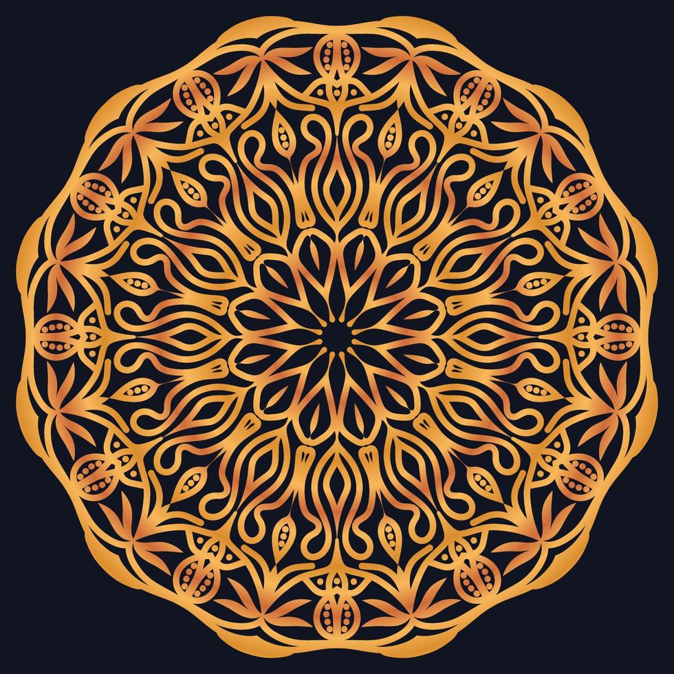 Decorative elements luxury ornament pattern gradient mandala design vector