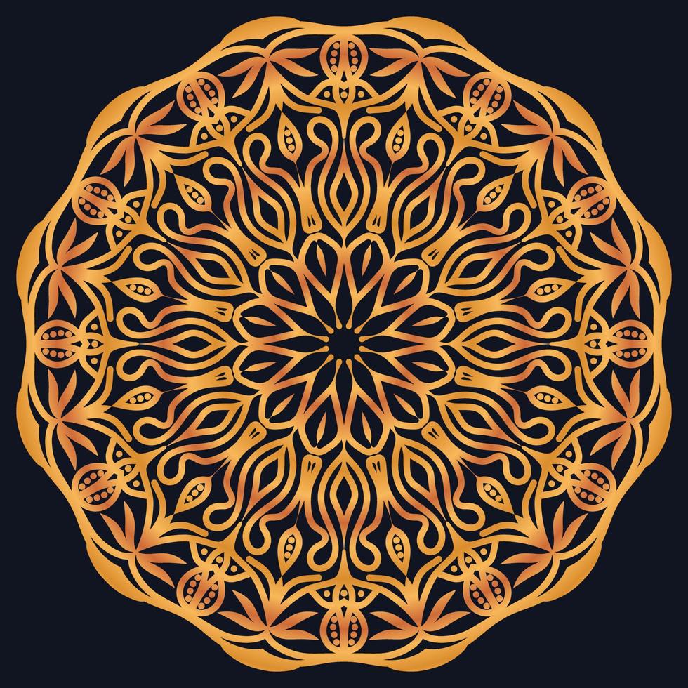 elementos decorativos lujo ornamento patrón gradiente mandala diseño vector