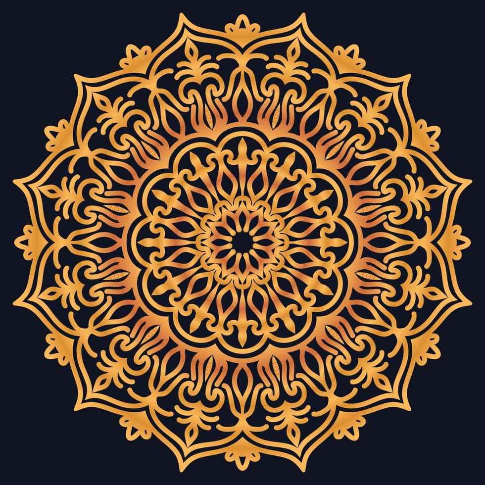 Decorative elements luxury ornament pattern gradient mandala design vector