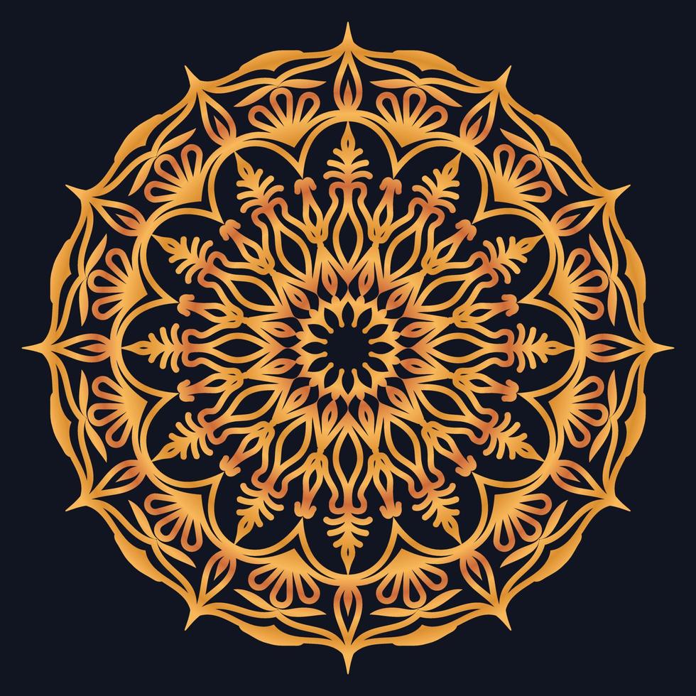 Decorative elements luxury ornament pattern gradient mandala design vector