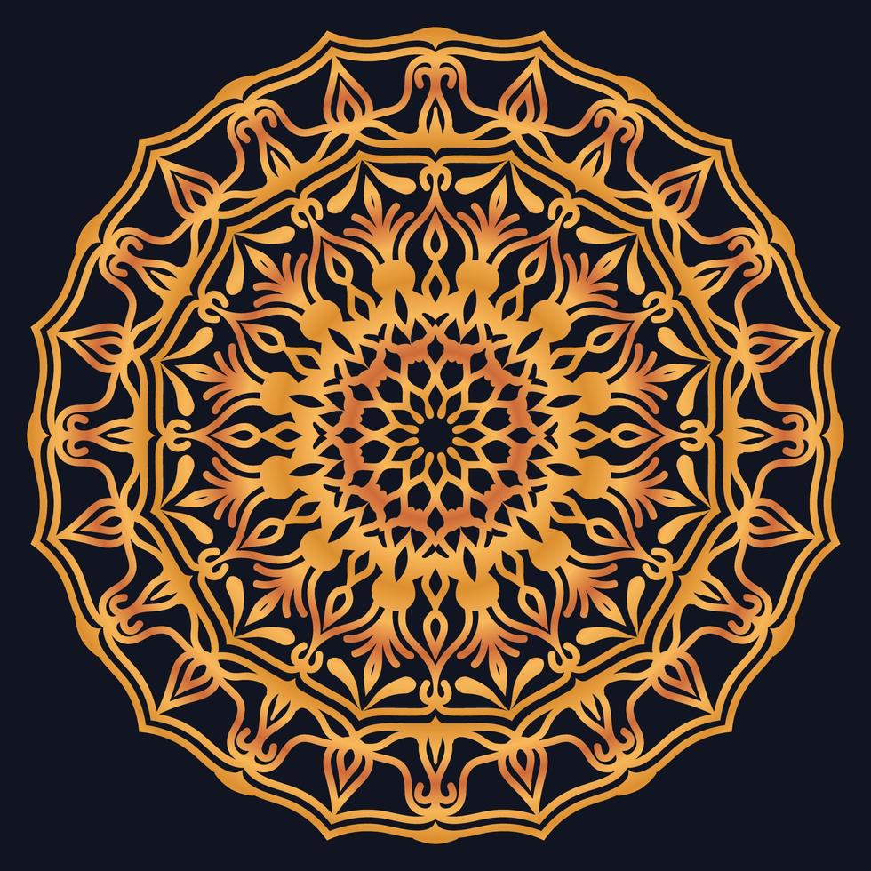 Decorative elements luxury ornament pattern gradient mandala design vector