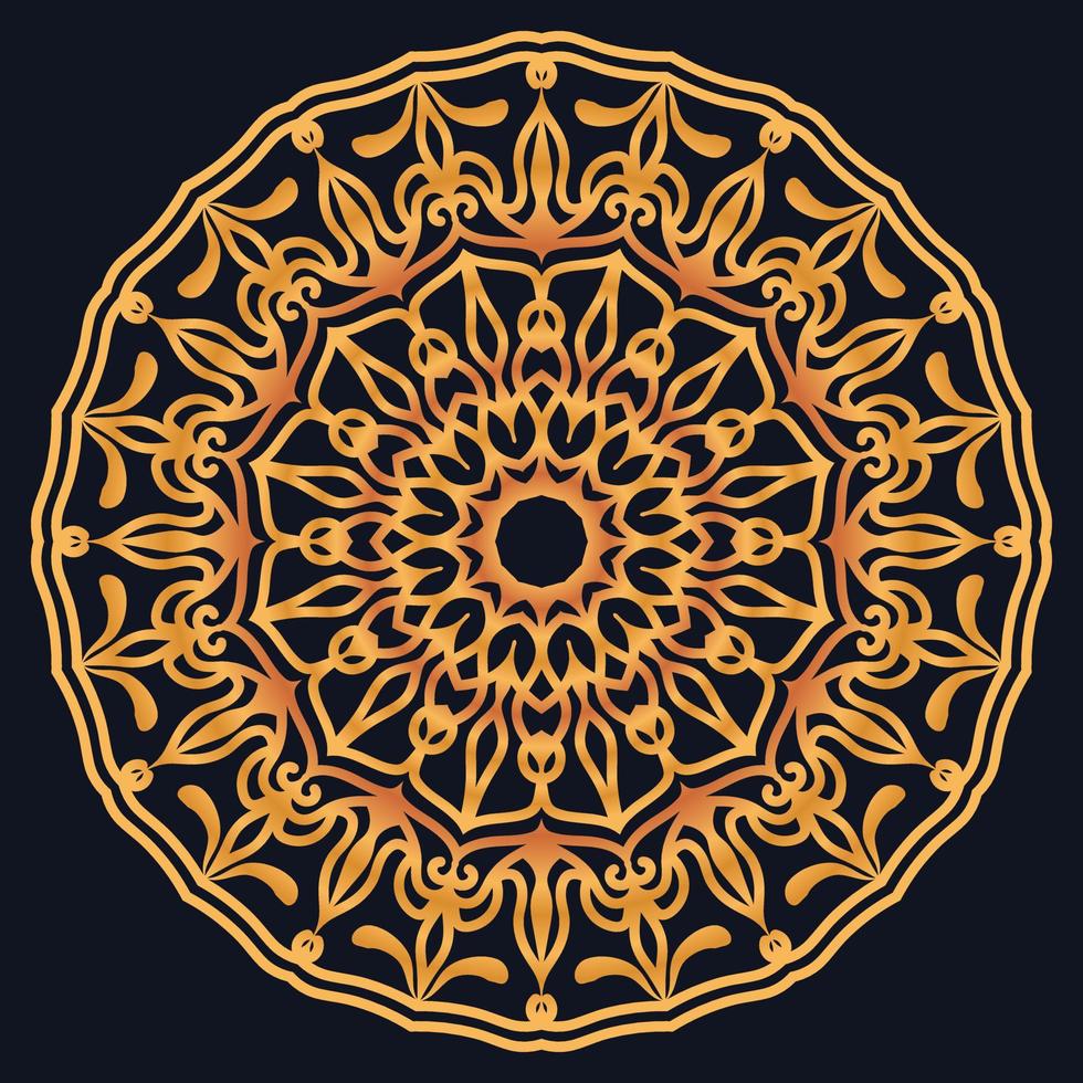 Decorative elements luxury ornament pattern gradient mandala design vector