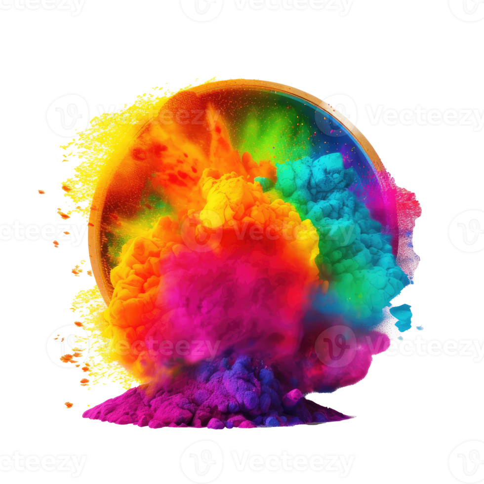 Vivid colorful powder splash. png