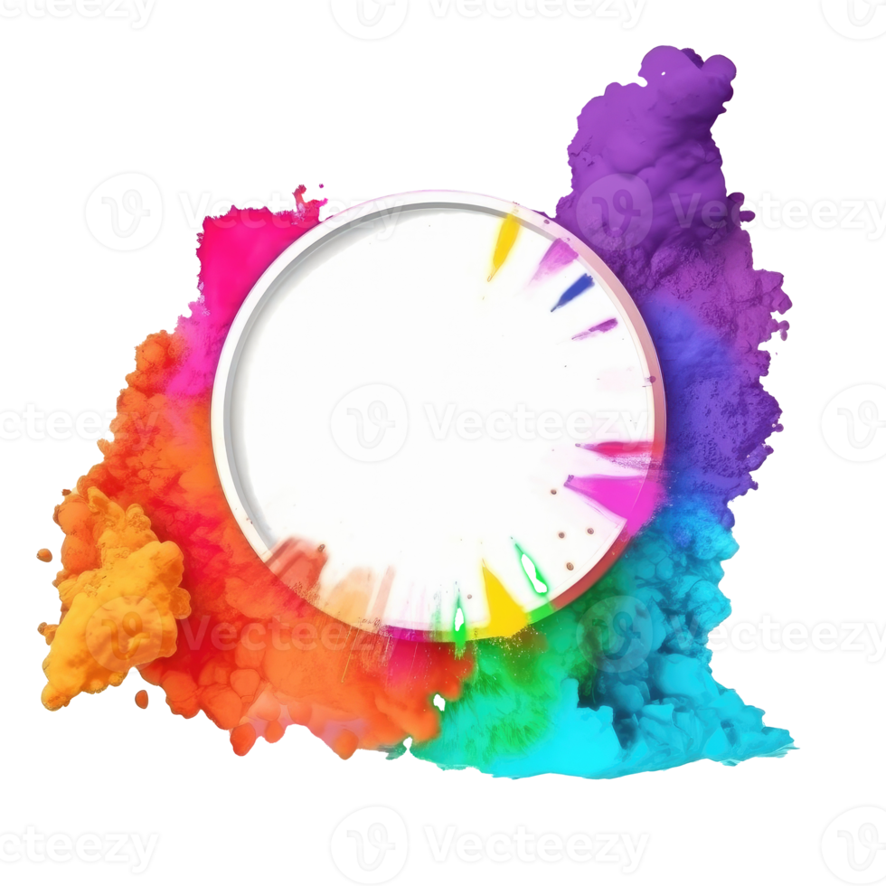 Vivid colorful powder splash. png