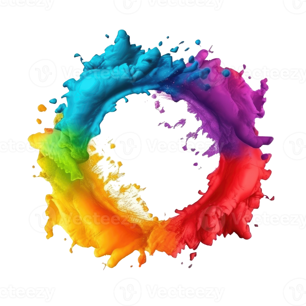 Vivid colorful powder splash. png