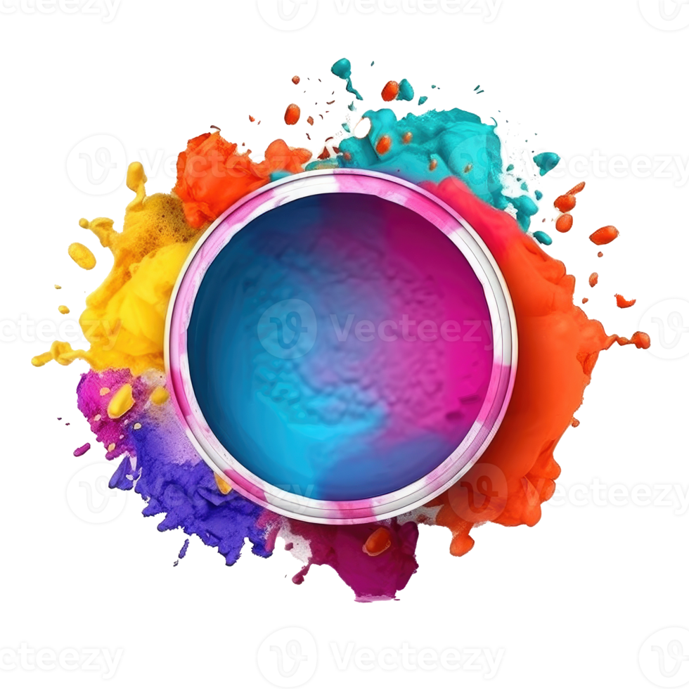 Vivid colorful powder splash. png