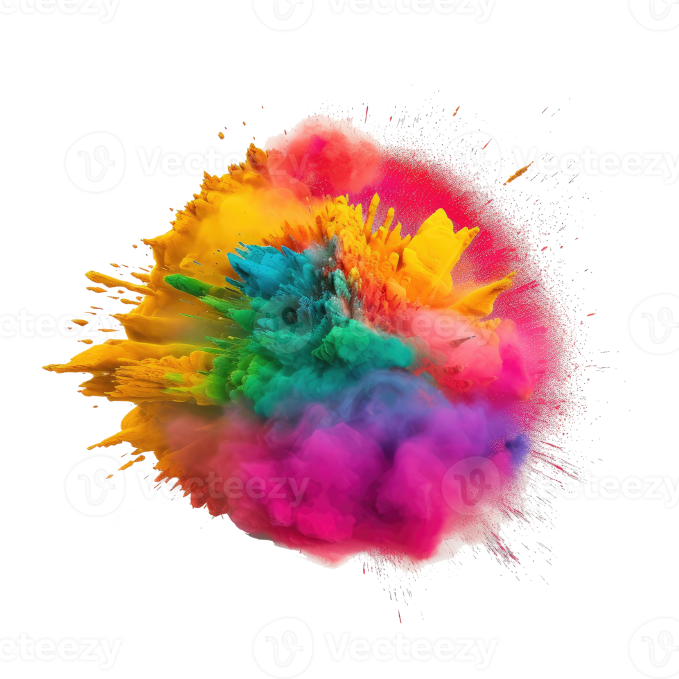 Vivid colorful powder splash. png