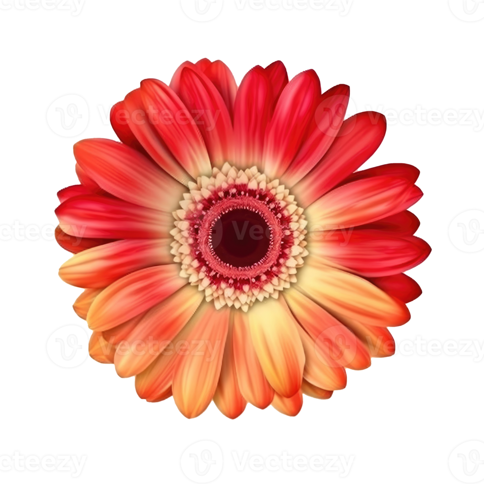 Gerbera flower hear isolated png