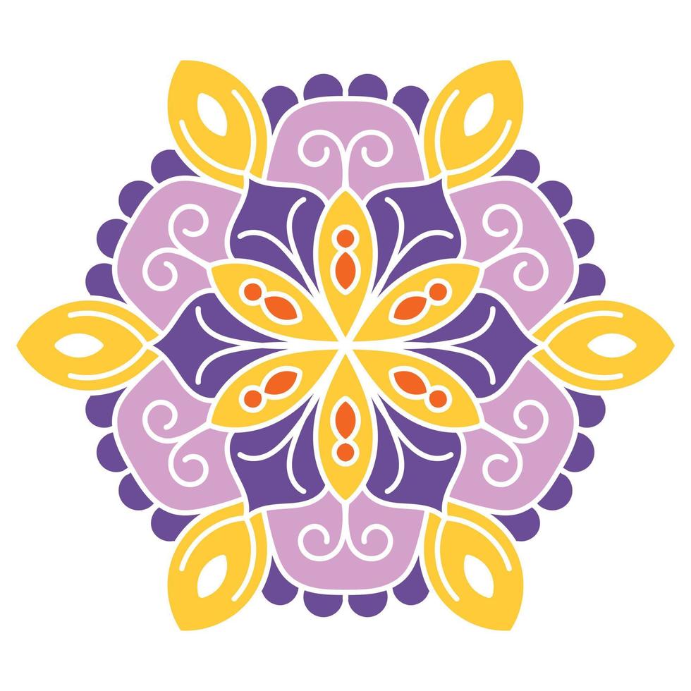 vector mano dibujado garabatear mándala colorante mándala blanco contorno floral mandala para alheña, mehndi, tatuaje, y decoración. vector ilustración.