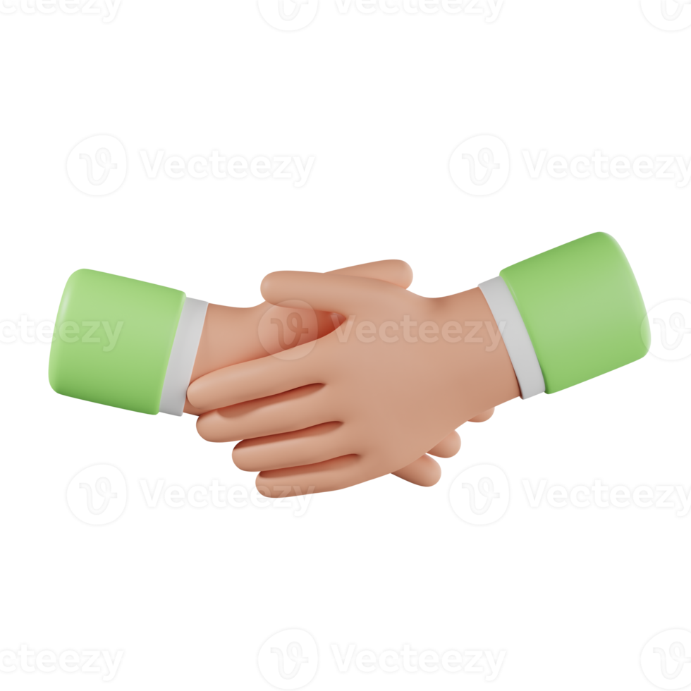 3d hands making business handshake. Business handshake, successful deal, partners, teamwork, Contract agreement, Partnership and cooperation concept. 3d rendering png