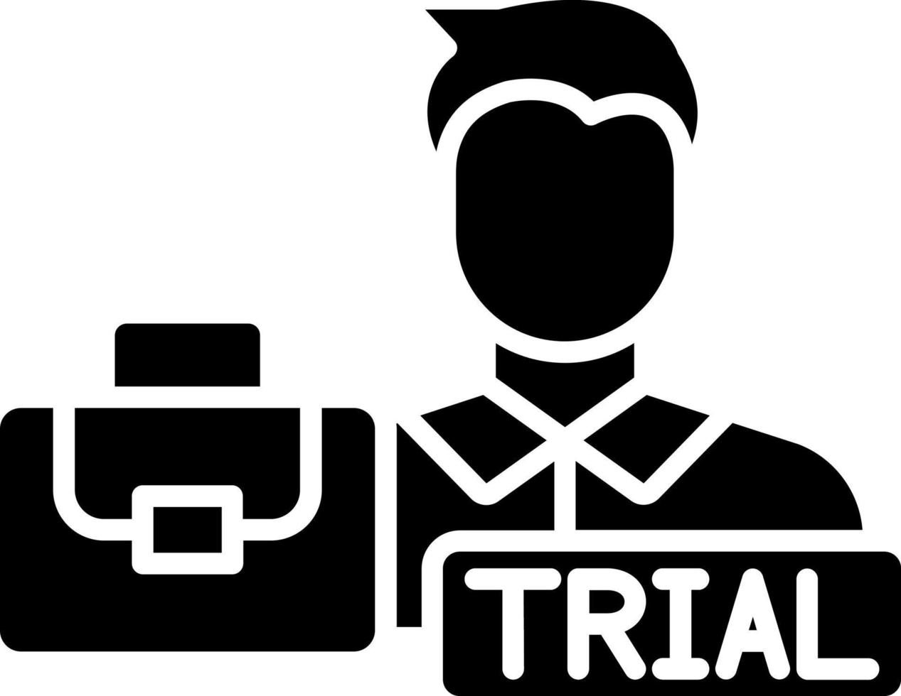Job Trial Icon Style vector