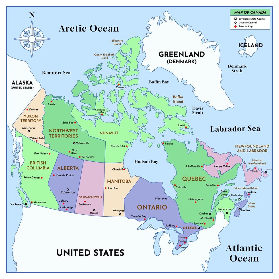 Canadá país mapa vector