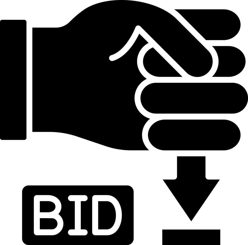 Minimum Bid Icon Style vector