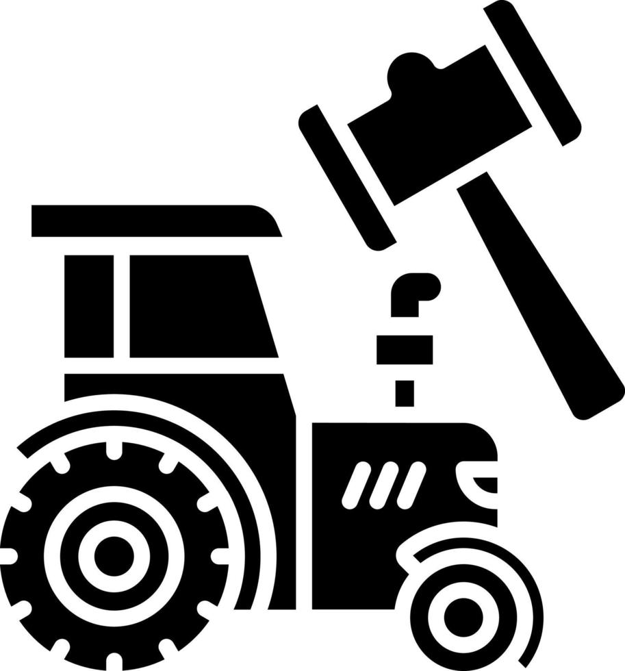 Machinery Auction Icon Style vector