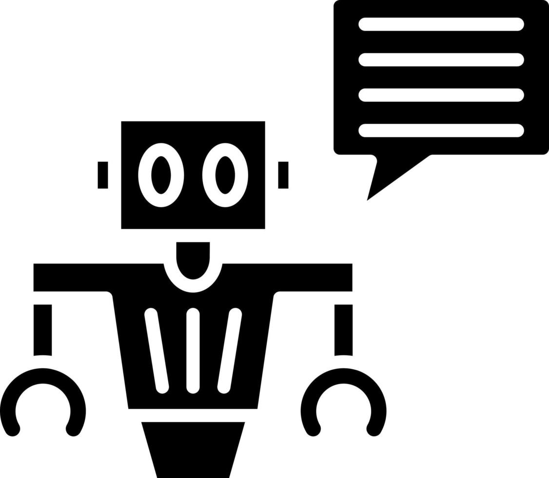 estilo de icono de chatbot vector