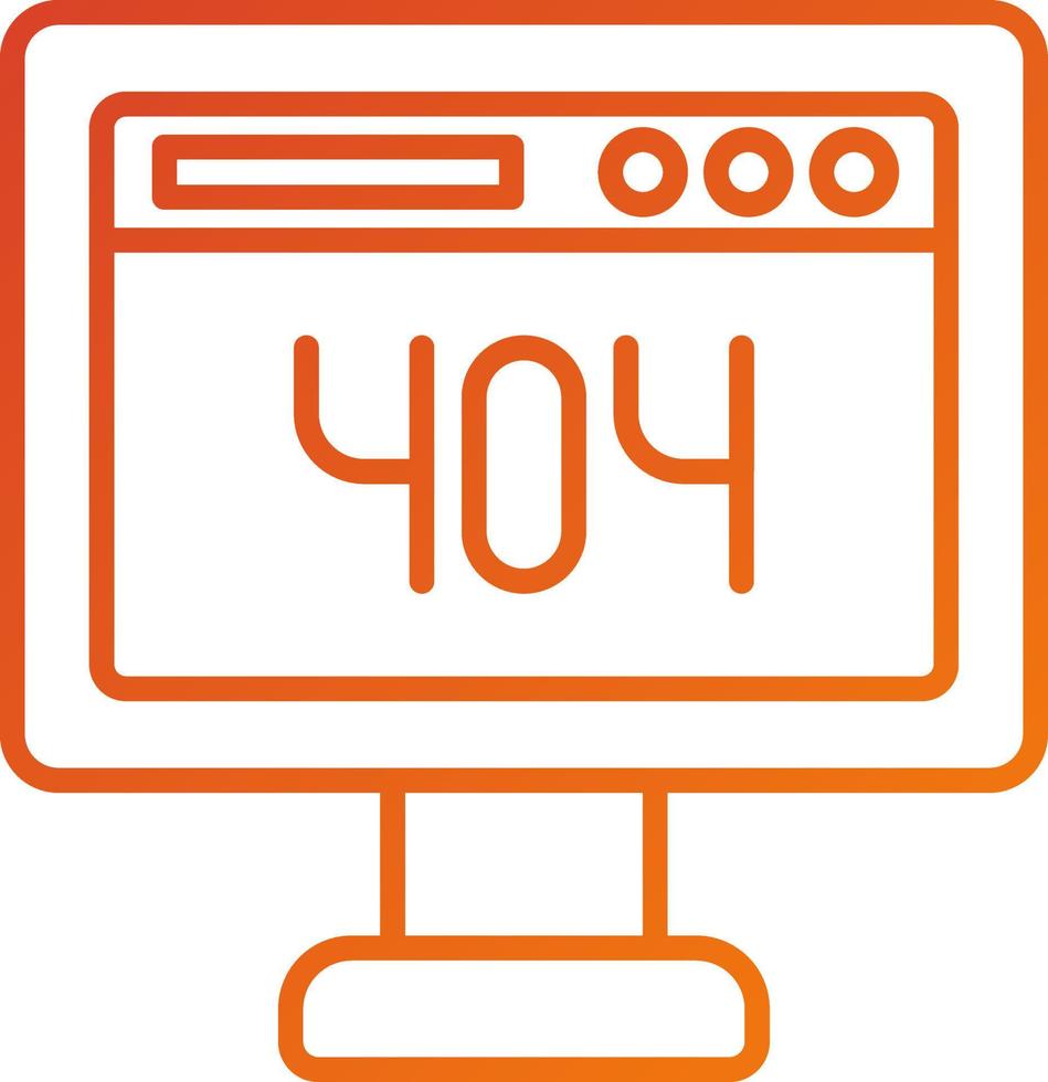 Error 404 Icon Style vector