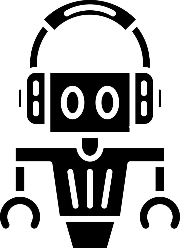Customer Service Robot Icon Style vector