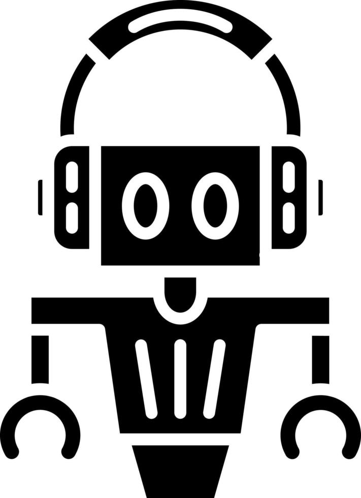 Customer Service Robot Icon Style vector