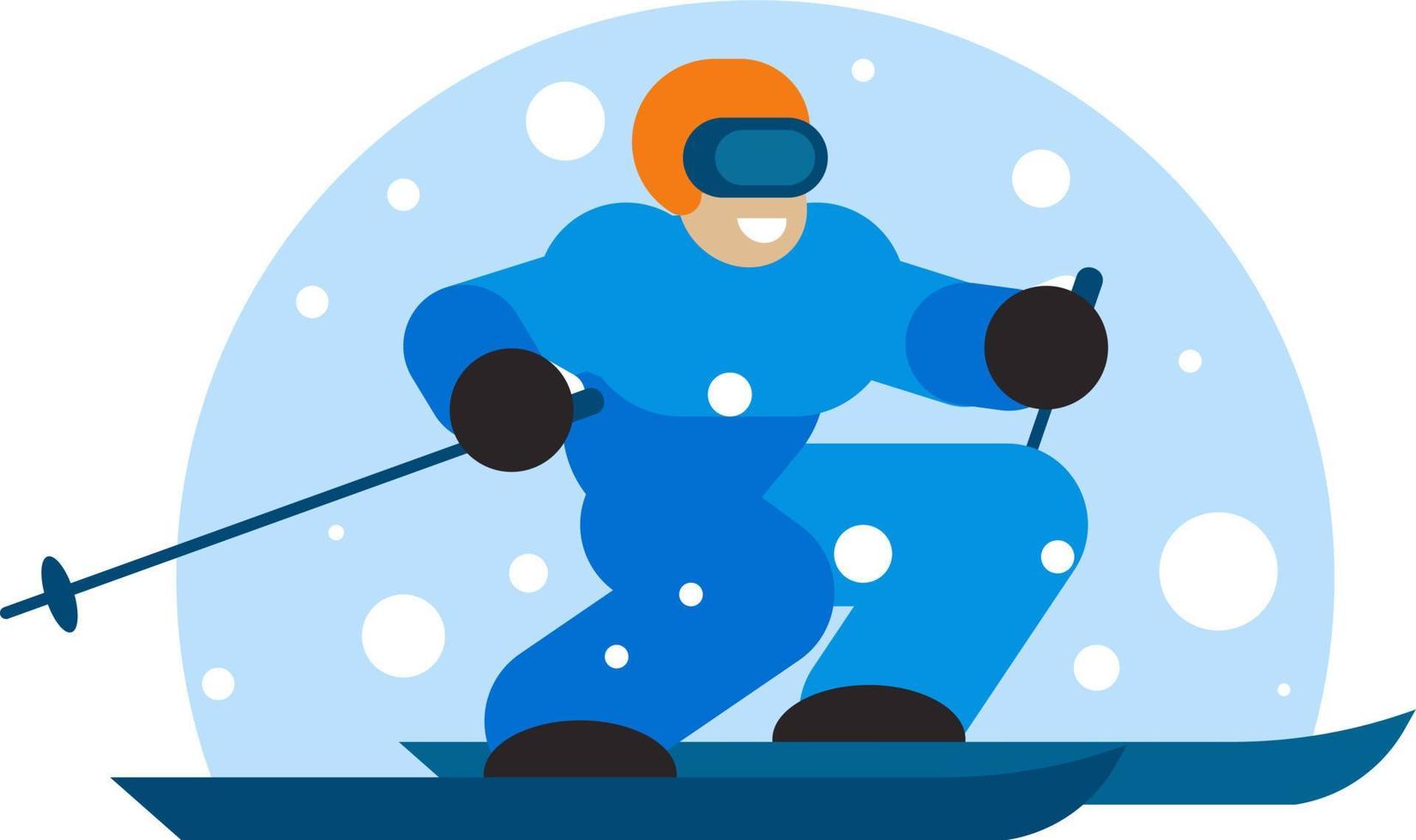 skier on slope  vector design