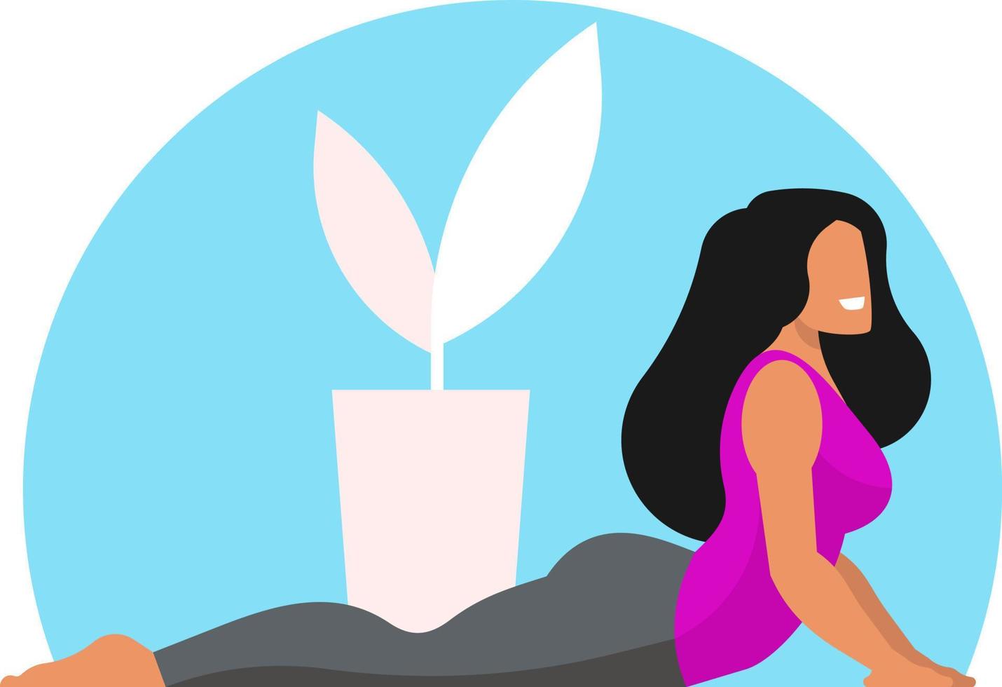 yoga stretching body vector