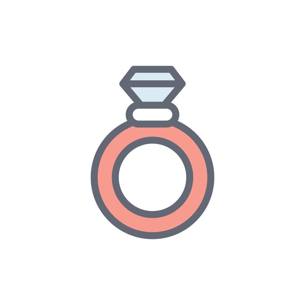 Ring Vector Fill outline Icons. Simple stock illustration stock