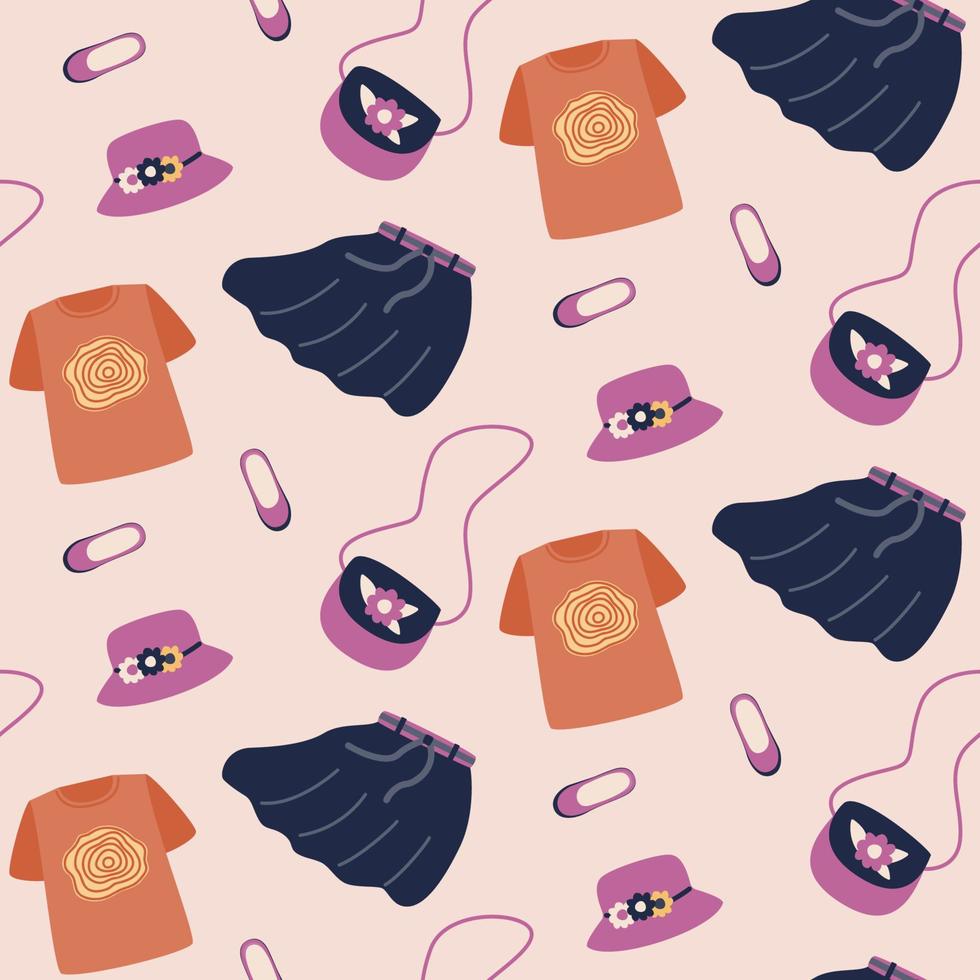 Seamless pattern of clothing . vector