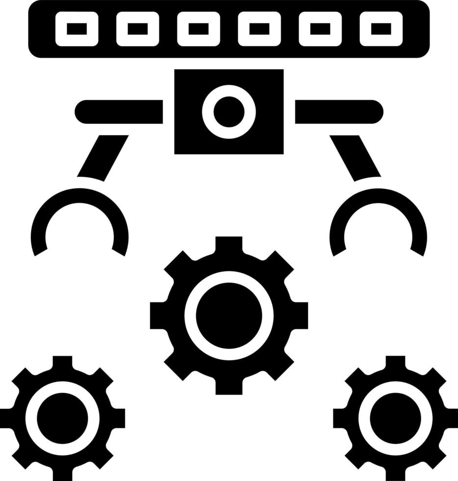 estilo de icono de automatización vector