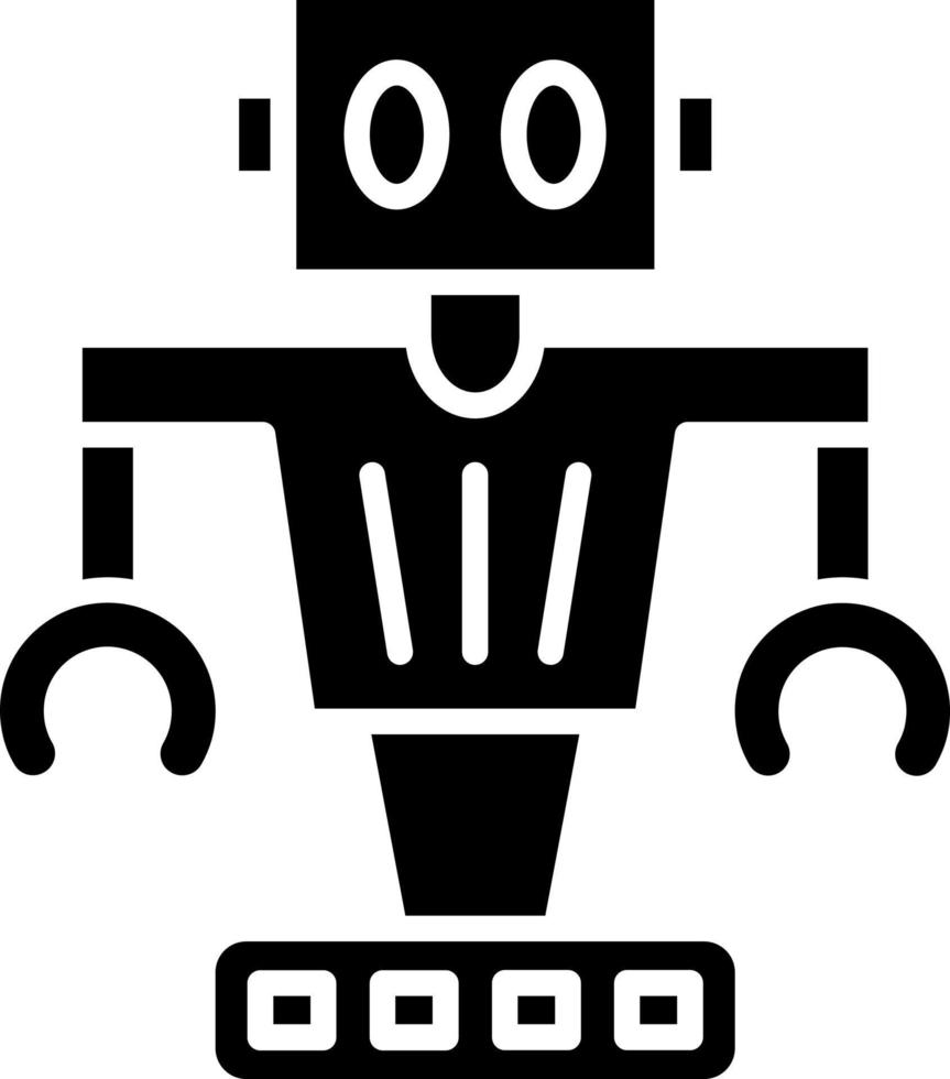 estilo de icono de robot autónomo vector