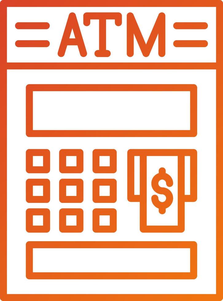 Atm Icon Style vector