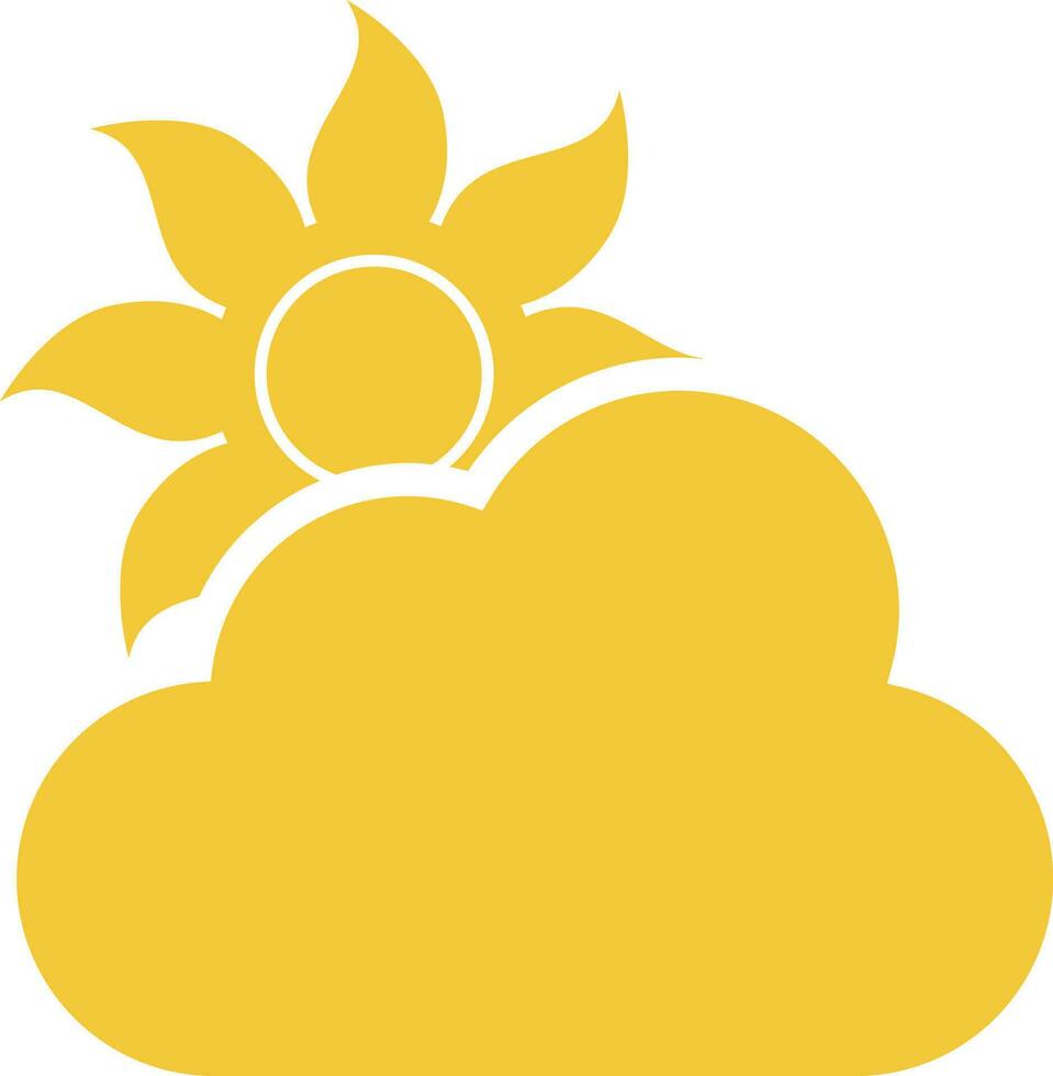 Sun, cloud icon - vector. Simple element illustration summer concept. Sun, cloud icon - vector. Summer concept vector illustration. on white background