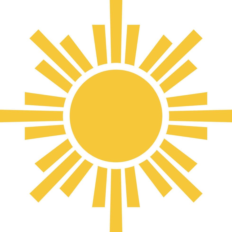 Sun icon - vector. Simple element illustration summer concept. Sun icon - vector. Summer concept vector illustration. on white background