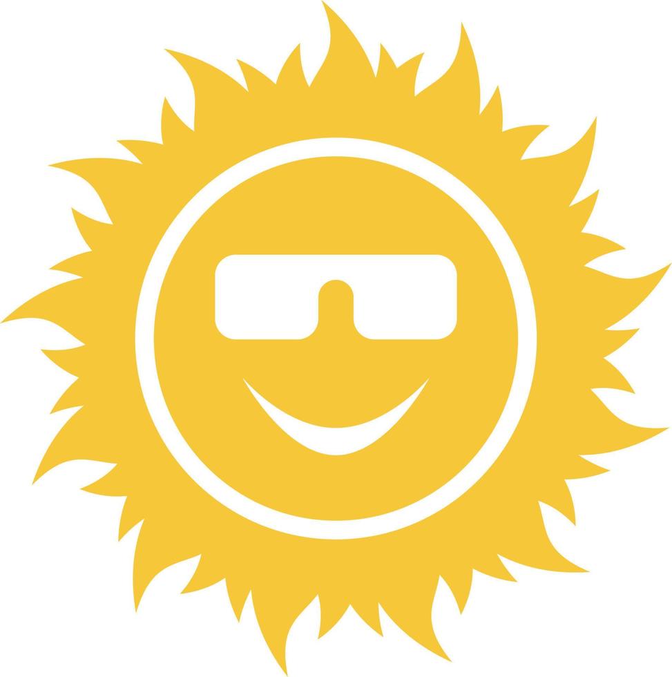 Sun, emoji icon - vector. Simple element illustration summer concept. Sun, emoji icon - vector. Summer concept vector illustration. on white background