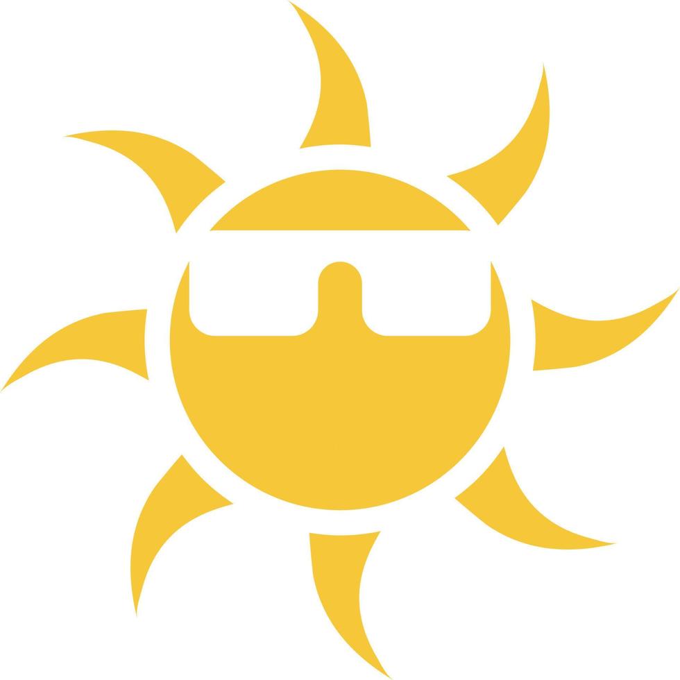 sol, emoji icono - vector. sencillo elemento ilustración verano concepto. sol, emoji icono - vector. verano concepto vector ilustración. en blanco antecedentes