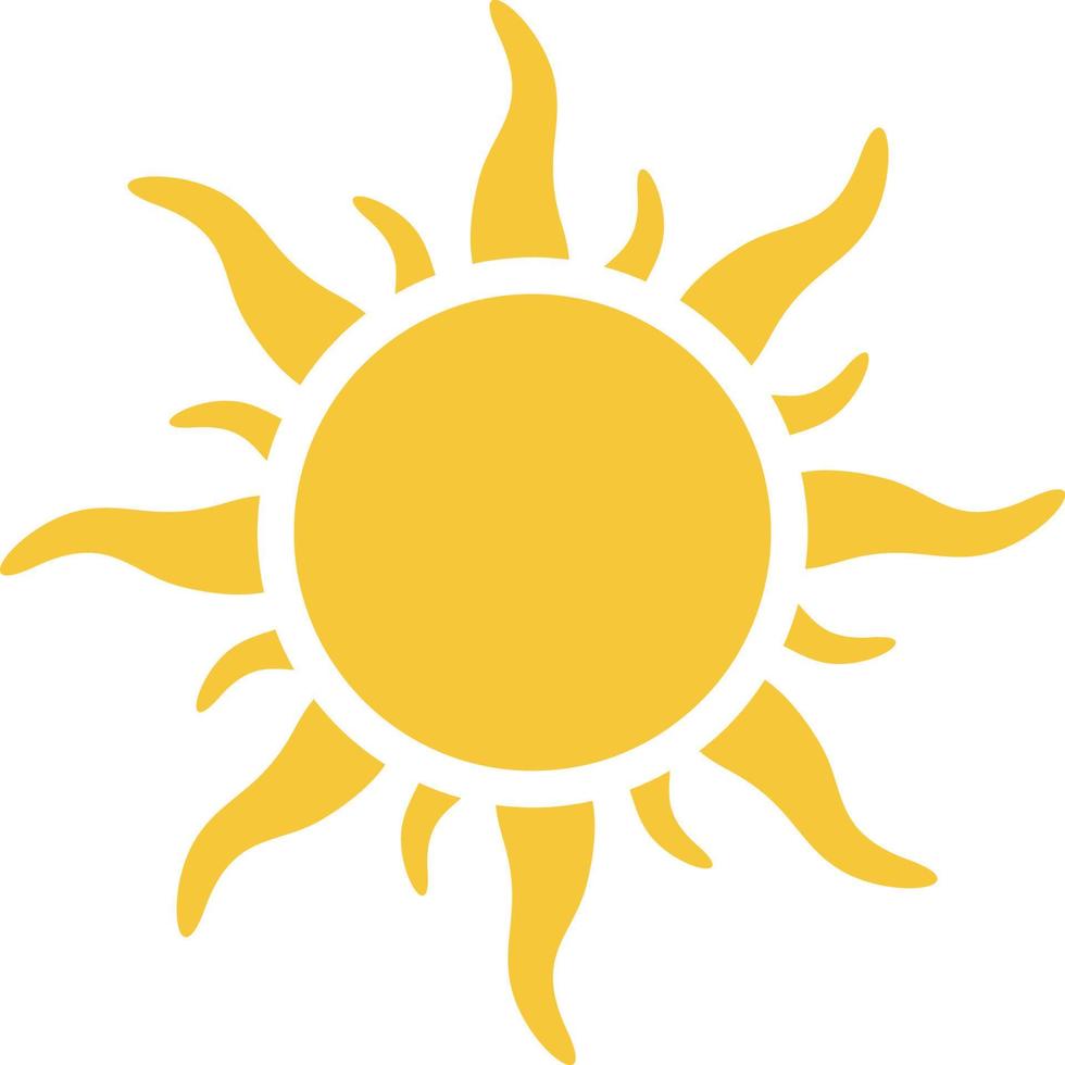 Sun icon - vector. Simple element illustration summer concept. Sun icon - vector. Summer concept vector illustration. on white background