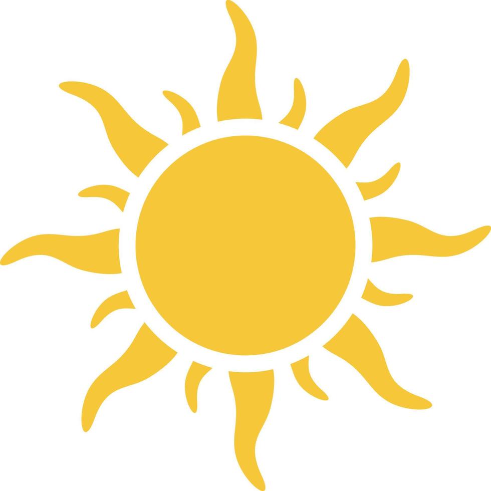 Sun icon - vector. Simple element illustration summer concept. Sun icon - vector. Summer concept vector illustration. on white background