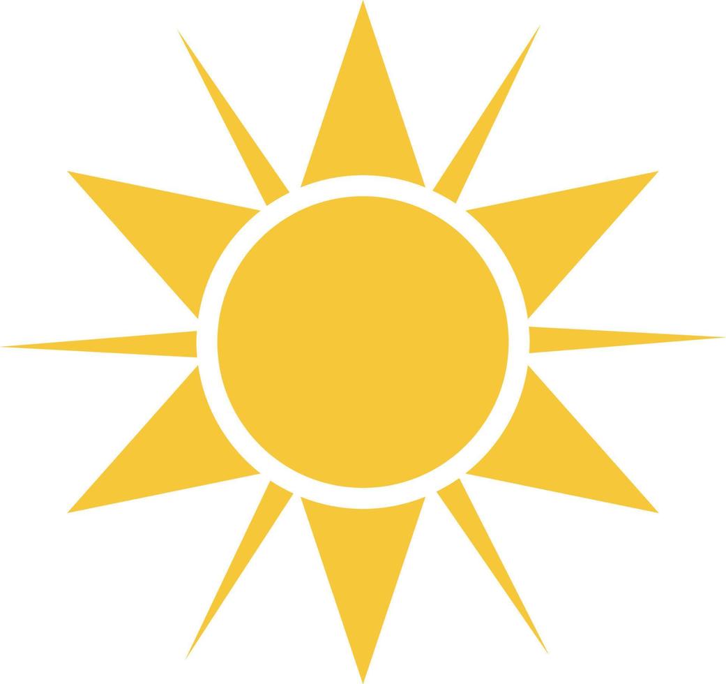 Sun icon - vector. Simple element illustration summer concept. Sun icon - vector. Summer concept vector illustration. on white background