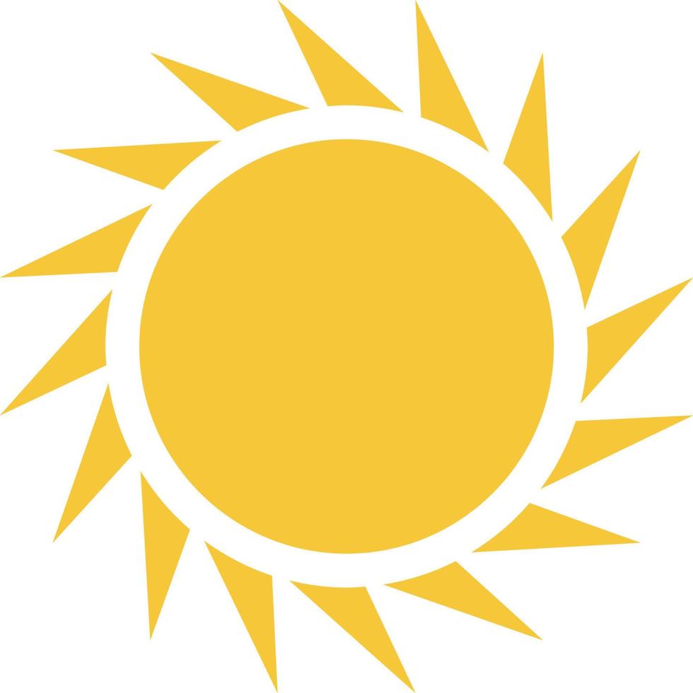 Sun icon - vector. Simple element illustration summer concept. Sun icon - vector. Summer concept vector illustration. on white background